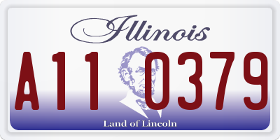 IL license plate A110379