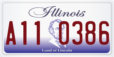 IL license plate A110386
