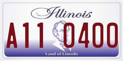 IL license plate A110400