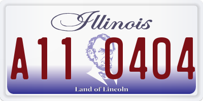 IL license plate A110404