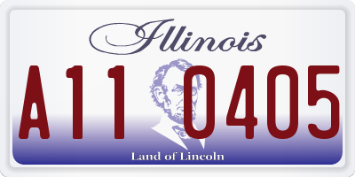 IL license plate A110405
