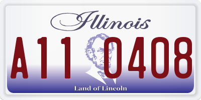 IL license plate A110408