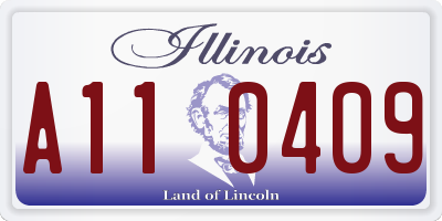 IL license plate A110409