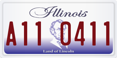 IL license plate A110411