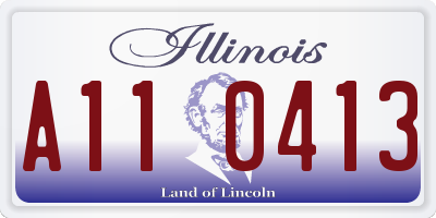 IL license plate A110413