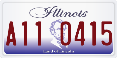 IL license plate A110415