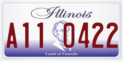 IL license plate A110422