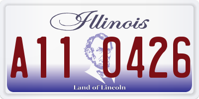 IL license plate A110426