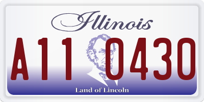 IL license plate A110430