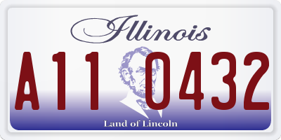 IL license plate A110432