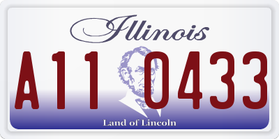 IL license plate A110433