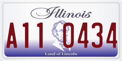 IL license plate A110434