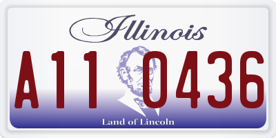 IL license plate A110436