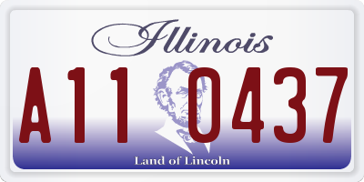 IL license plate A110437