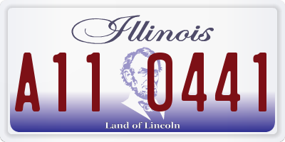 IL license plate A110441