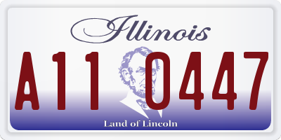 IL license plate A110447
