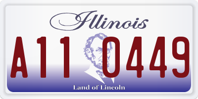 IL license plate A110449