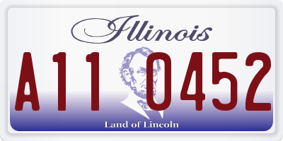 IL license plate A110452