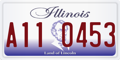 IL license plate A110453