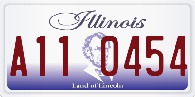 IL license plate A110454
