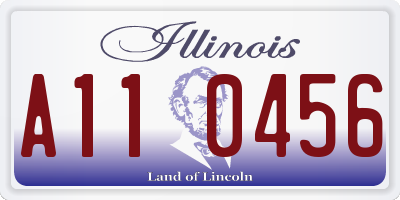 IL license plate A110456