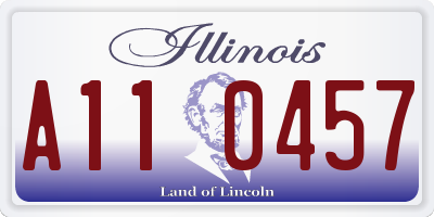 IL license plate A110457