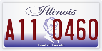 IL license plate A110460