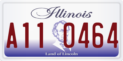 IL license plate A110464