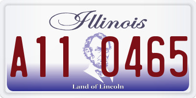 IL license plate A110465