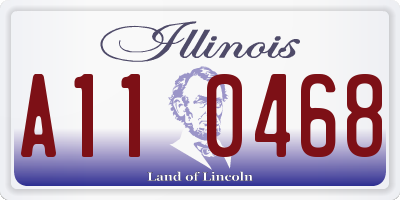 IL license plate A110468
