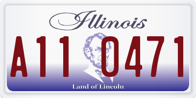 IL license plate A110471