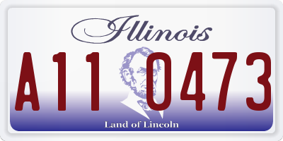 IL license plate A110473