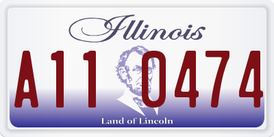 IL license plate A110474