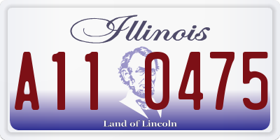 IL license plate A110475