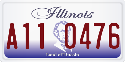 IL license plate A110476