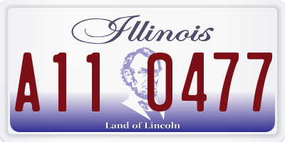 IL license plate A110477