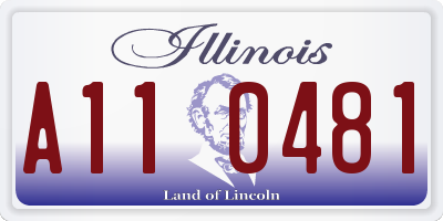 IL license plate A110481