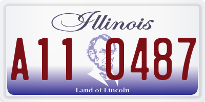 IL license plate A110487