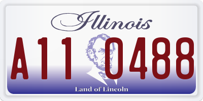 IL license plate A110488