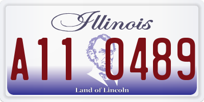 IL license plate A110489