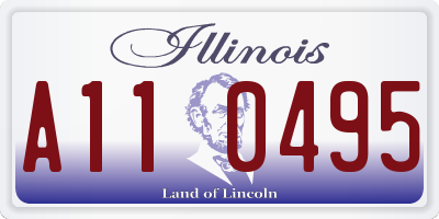 IL license plate A110495