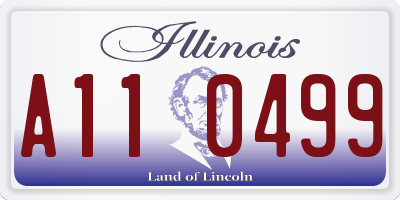 IL license plate A110499
