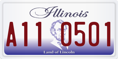 IL license plate A110501