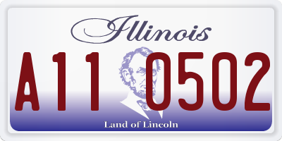 IL license plate A110502