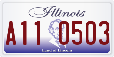 IL license plate A110503