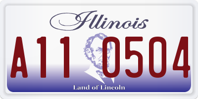 IL license plate A110504