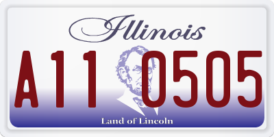 IL license plate A110505