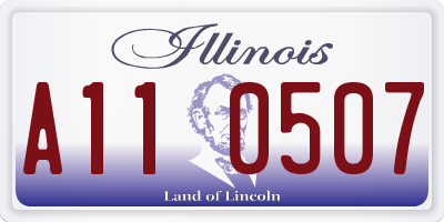 IL license plate A110507