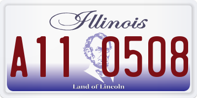 IL license plate A110508