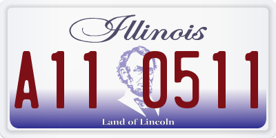 IL license plate A110511